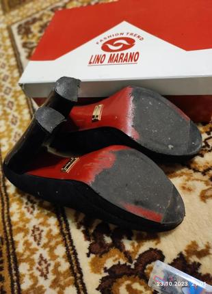 Туфлі чорні замшеві lino marano6 фото