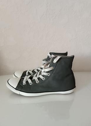 Женские кожаные кеды converse2 фото