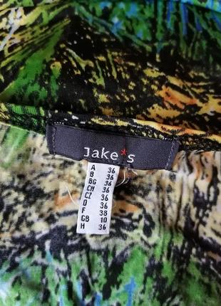 Эффектное платье с принтом перья павлина бренда jake*s 46-48🎆🎆7 фото