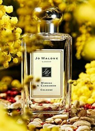 Шлейф духи 100 мл джо малон мімоза jo malone mimosa & cardamom парфюм аромат джо малон мимоза