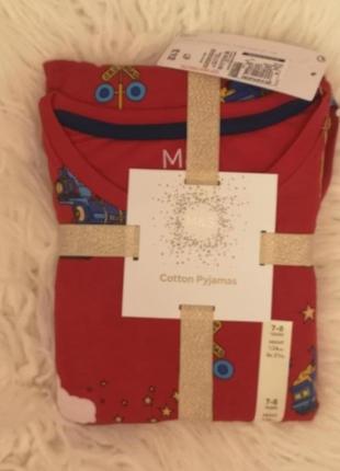 M&s collection  pure cotton transport pyjamas пижама из хлопка, размер 7-8 лет6 фото