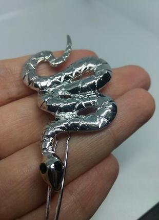 Заколка для волос змея с черными глазами