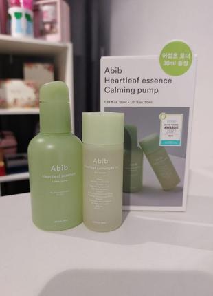 Набор для успокоения(эссенция +тонер) abib heartleaf essence calming pump set1 фото