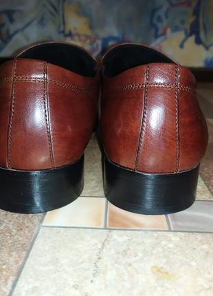 Классические мужские кожаные туфли лоферы - tezoro man - 43 италия!9 фото