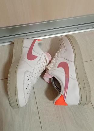 Nike air force 1 cheap white with pink tick