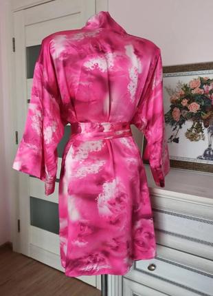 100% шелк роскошный шелковый халат кимоно италия2 фото