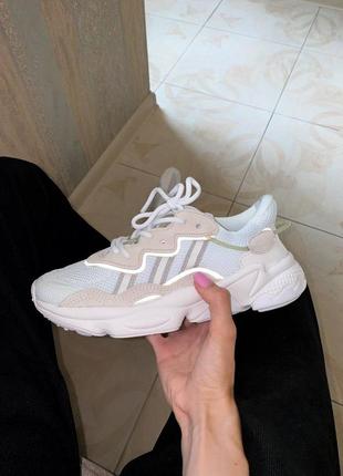 Кроссовки adidas ozweego white/grey6 фото