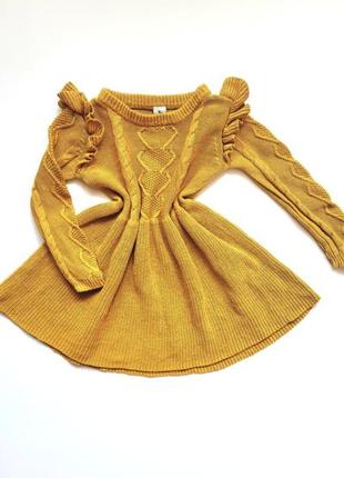 Сукня в'язана , гірчичного кольору