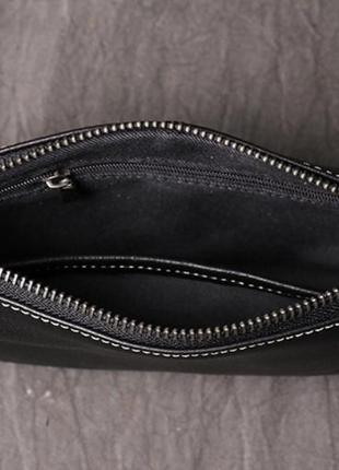 Мужской кожаный клатч кошелек на молнии, портмоне натуральная кожа r_10496 фото