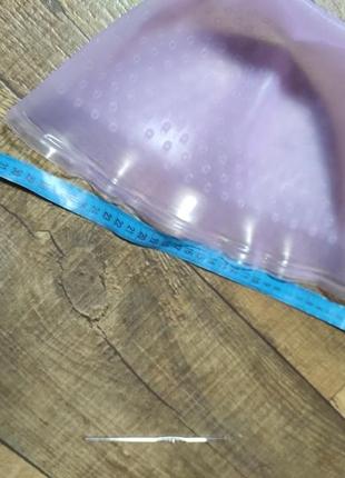Шапка для мелирования прочная многоразовая силиконовая для окрашивания и мелорирования волос + крючок фиолетовая8 фото