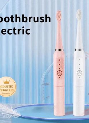 Електрична ультразвукова зубна щітка. (сіра)4 фото