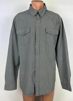 Рубашка мужская wrangler. рубашка мужская. xl серого цвета