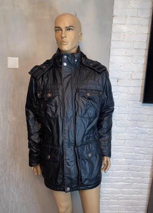 Демисезонная куртка с напылением под кожу непромокаемая куртка большого размера human nature1 фото