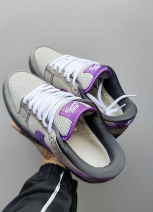 👟 кроссовки nike sb dunk low purple pigeon winter fur / наляжка bs👟7 фото