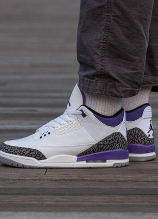 Кросівки nike air jordan retro 3 dark iris