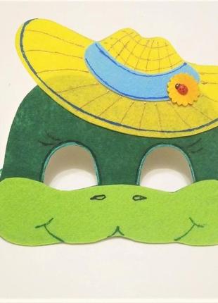 Карнавальная маска из фетра на завязках лягушка в шляпке — цена 150 грн в  каталоге Другое ✓ Купить товары для детей по доступной цене на Шафе |  Украина #33918738