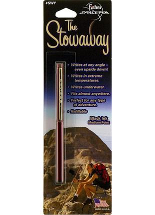 Ручка fisher space pen stowaway красная с клипсой в блистере + тетрадь 60 ст.