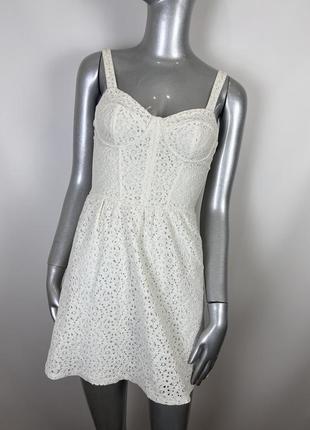 Белое платье xs платье кружево xs topshop3 фото