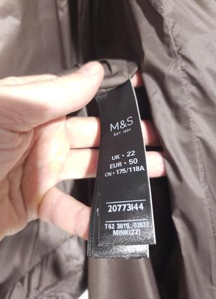 Пуховик натуральный пух m&s размер 5xl (50)7 фото