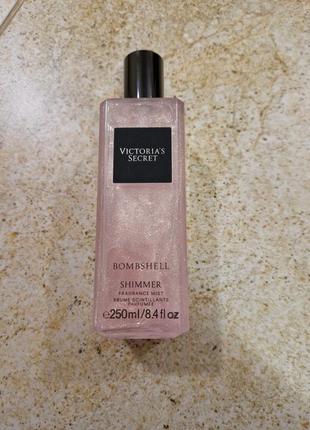 Парфюмированный спрей для тела victoria’s secret bombshell shimmer