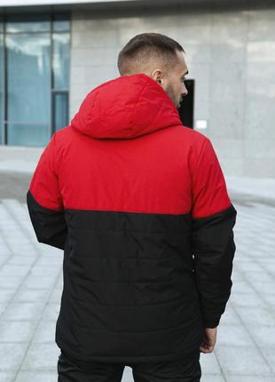 Демисезонная куртка waterproof intruder красно-черная4 фото