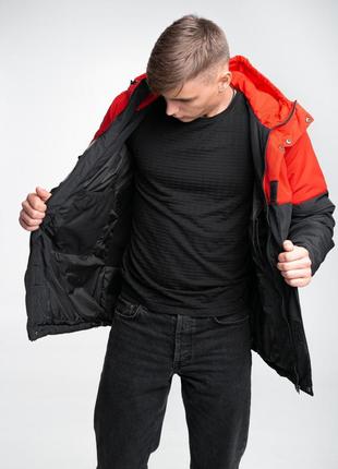 Демисезонная куртка waterproof intruder красно-черная5 фото