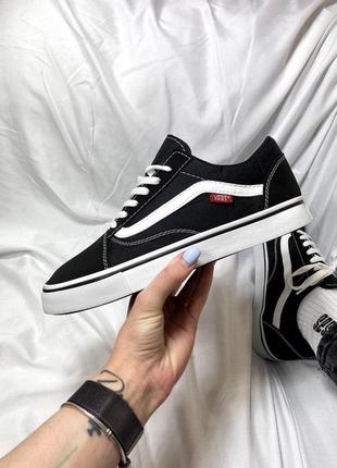 Vans old skool black white (чорна підошва) 42р 26.5см
