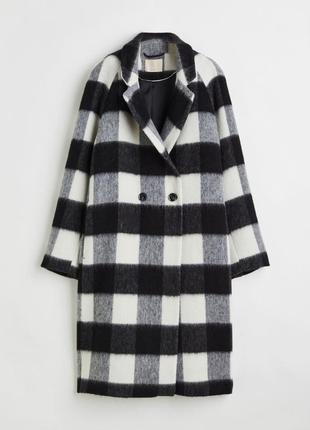 Двубортное пальто с шерстью h&m premium 1094154007