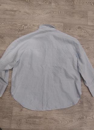 Женская рубашка оверсайз из натуральной ткани.5 фото