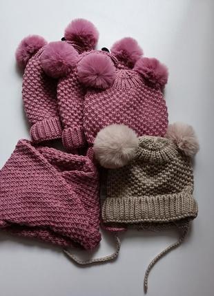 Демісезонні шапочки для дівчаток від zara