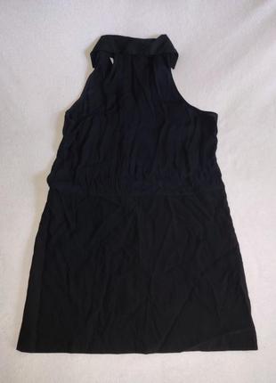 Жіноча чорна сукня напівпрозора в верхній частині3 фото