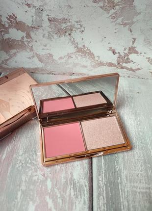 Палетка рум'ян і хайлайтера charlotte tilbury hollywood blush & glow