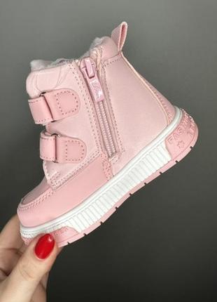 Демисезонные ботинки класик розовые для девочки на флисе р 243 фото