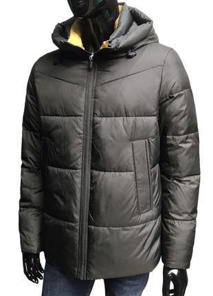 Куртка чоловіча зимова / ice bear / хкакі / люкс якості / середньої довжини