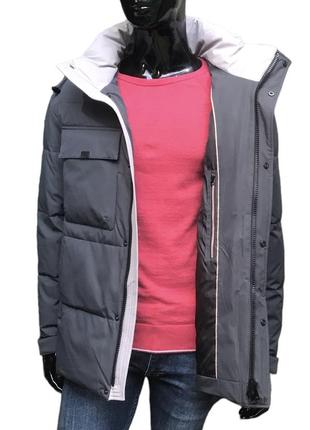 Куртка мужская зимняя/ ice bear/ темно-серый цвет/ люкс качества/ средней длинны4 фото