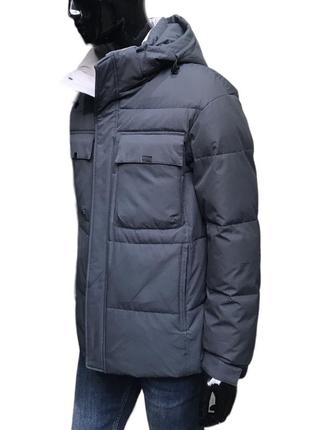 Куртка мужская зимняя/ ice bear/ темно-серый цвет/ люкс качества/ средней длинны2 фото