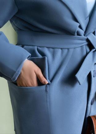 Женское кашемировое пальто на подкладке большие размеры (батал)3 фото