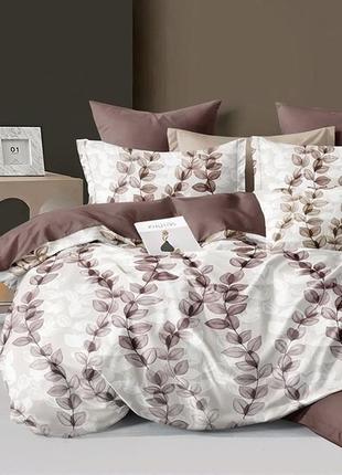 Новинка сатин люкс комплект постільної білизни тм tag бавовна