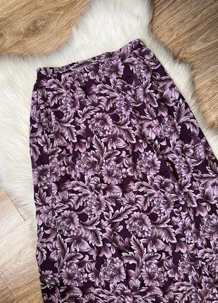 Длинная юбка юбка в цветочный принт2 фото