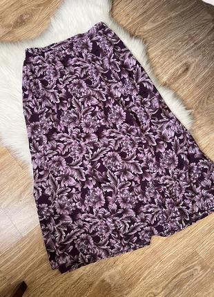 Длинная юбка юбка в цветочный принт4 фото