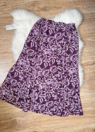 Длинная юбка юбка в цветочный принт5 фото