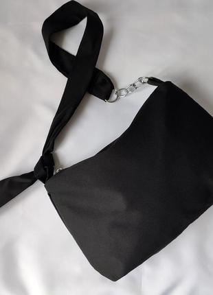 Стильная черная сумочка хобо9 фото