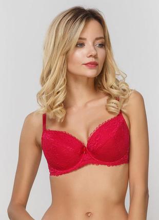 Бюстгальтер малинового цвета push-up jasmine 85с как новый