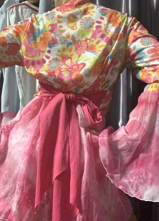 Красивая праздничная блузка туника платье7 фото