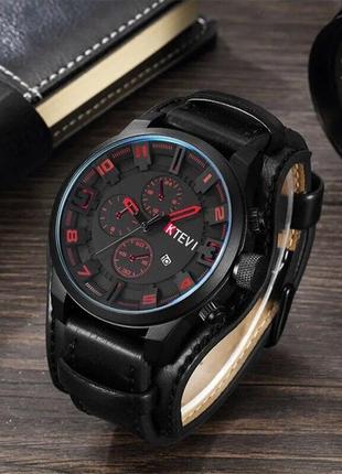 Класичний, вінтажний чоловічий годинники з нержавіючої сталі, водостійкий шкіряний ремінець, кварцові наручні годинник2 фото