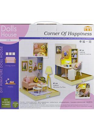 Ляльковий будинок конструктор diy cute room bt-028 спальня 23*23*27,5см8 фото