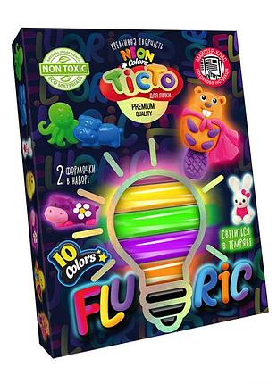 Тісто для ліплення "fluoric" tmd-fl10-01u-04u 10 кольорів (від 3) від polinatoys