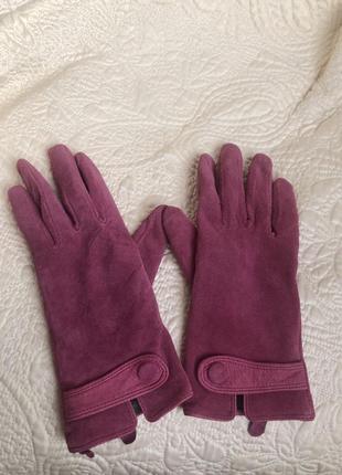 Красивые замшевые перчатки, натуральная кожа замша цвет приглушенно розовый3 фото