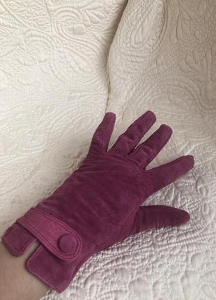 Красивые замшевые перчатки, натуральная кожа замша цвет приглушенно розовый4 фото