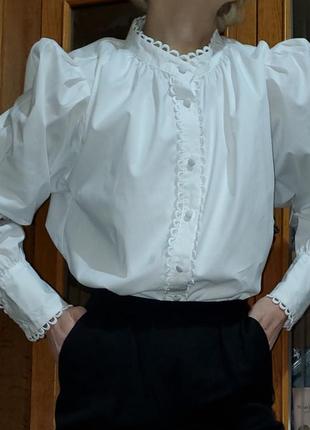Блуза с широкими объёмными рукавами zara4 фото